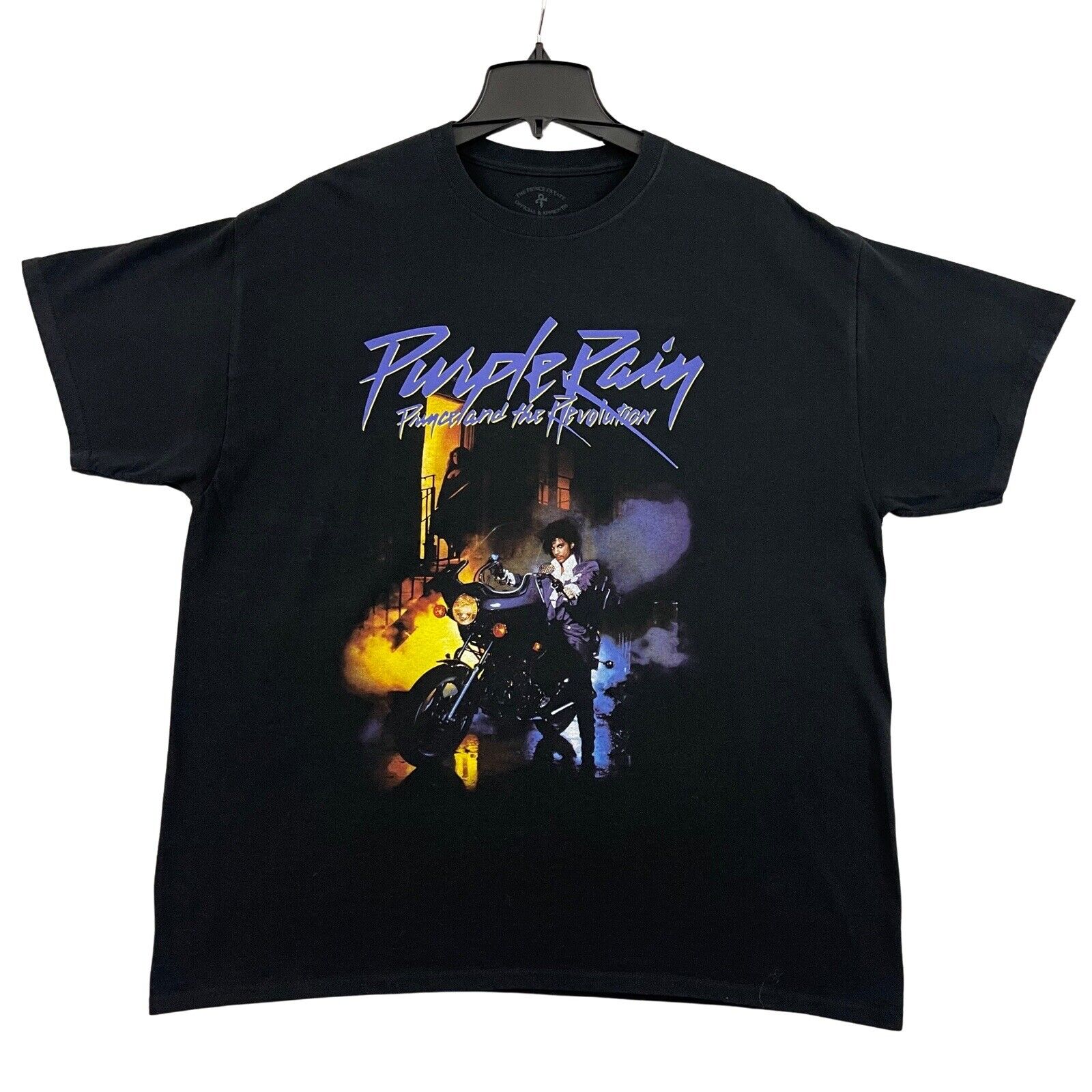 Prince Purple Rain T Shirt Adult Size Xl Black Retro Graphic Official Approved